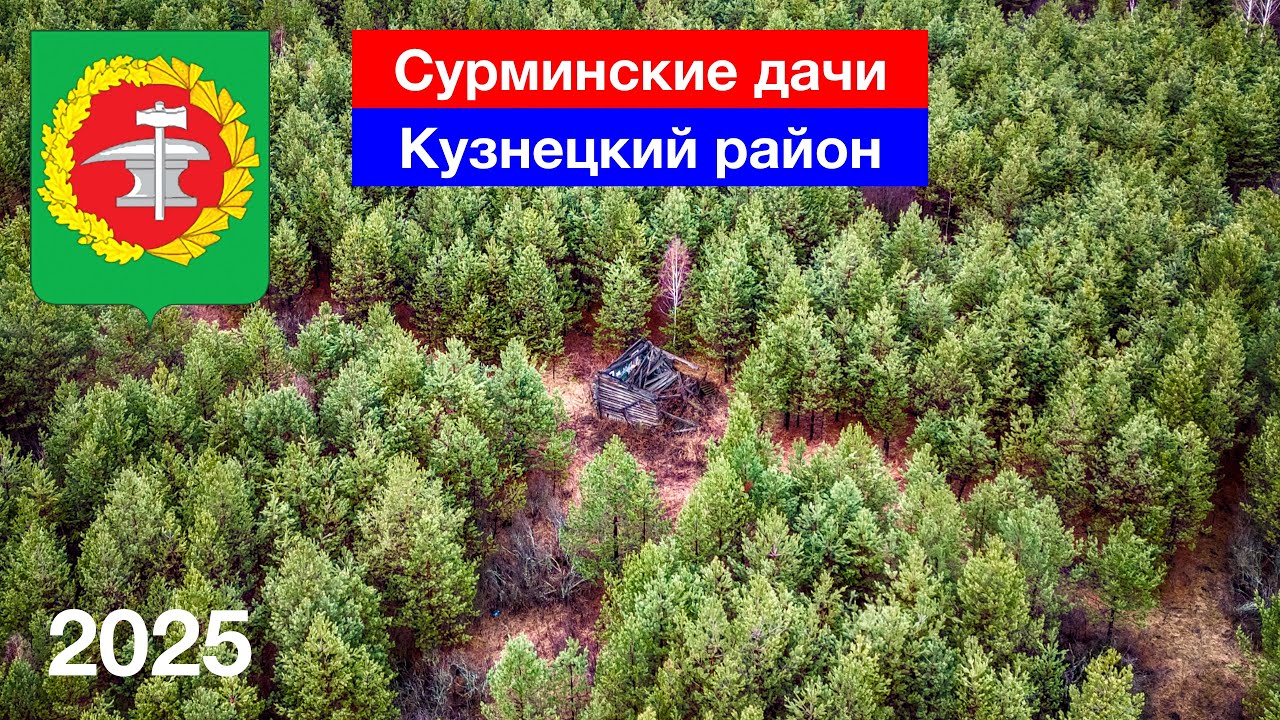 Заброшенные Сурминские дачи — обзор с высоты. Кузнецкий район (8.04.2025)