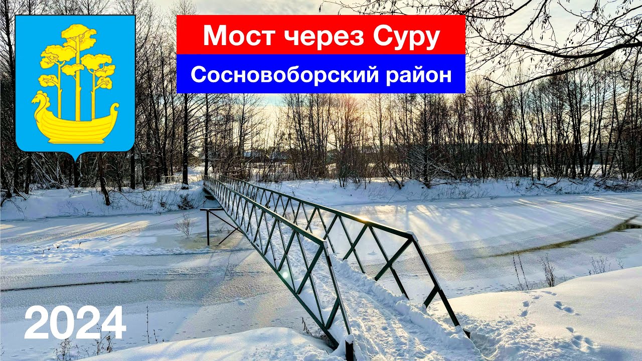 Мост через Суру, село Индерка, Сосновоборский район, Пензенская область (4.01.2024)