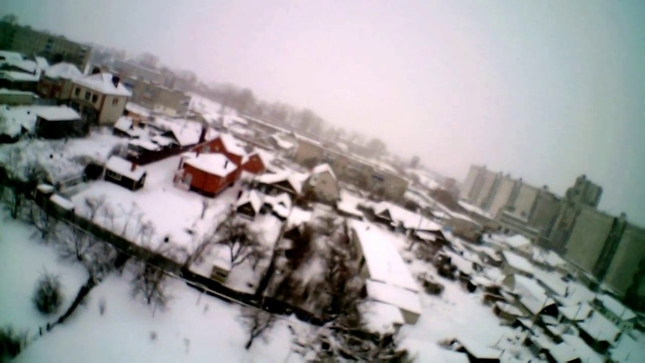 Hubsan H107D+ winter snowfall flight